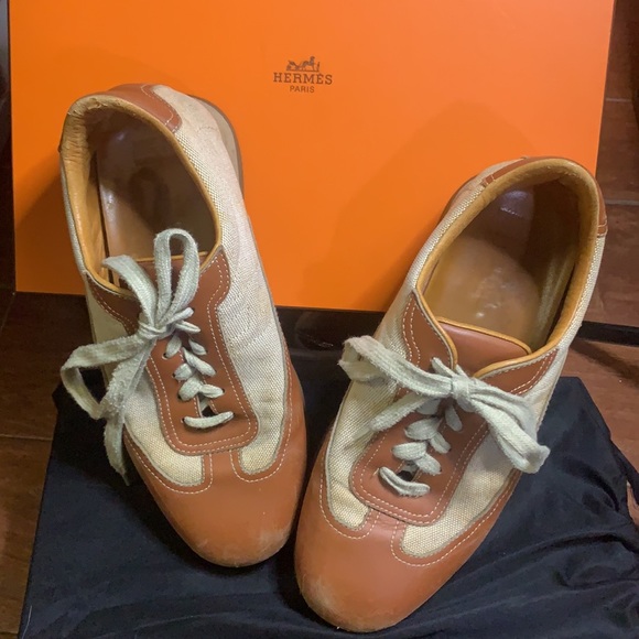 Hermès Quicker Low Top Sneakers color block 42 EU 9 US